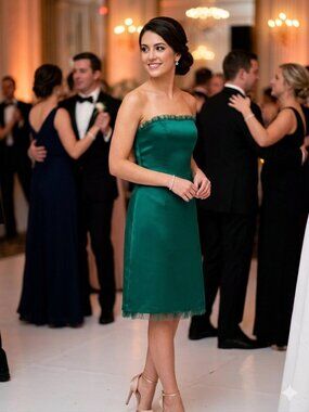 RW&CO Emerald Green Prom Formal Dress Size 0 Mesh Removable Straps Cocktail Mini